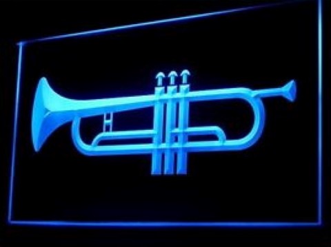 Horn Music Instrument Trumpet LED Neon Sign